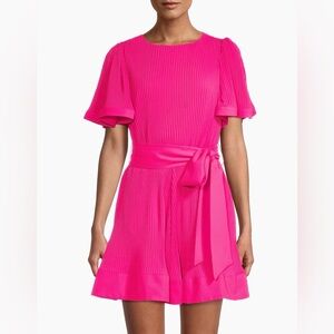 milly lumi pleated dress pink size 12